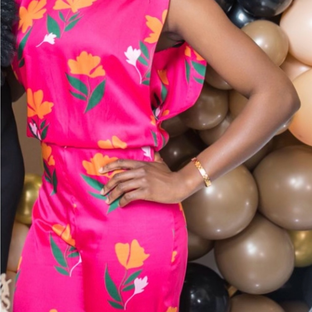 Zara Pink Floral Jumpsuit